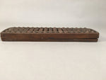Japanese Wooden Abacus Calculating Tool 1/5 Beads 17 Rows Vtg Soroban ST48