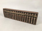 Japanese Wooden Abacus Calculating Tool 1/5 Beads 17 Rows Vtg Soroban ST48