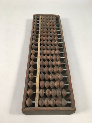 Japanese Wooden Abacus Calculating Tool 1/5 Beads 17 Rows Vtg Soroban ST48