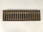 Japanese Wooden Abacus Calculating Tool 1/5 Beads 17 Rows Vtg Soroban ST48