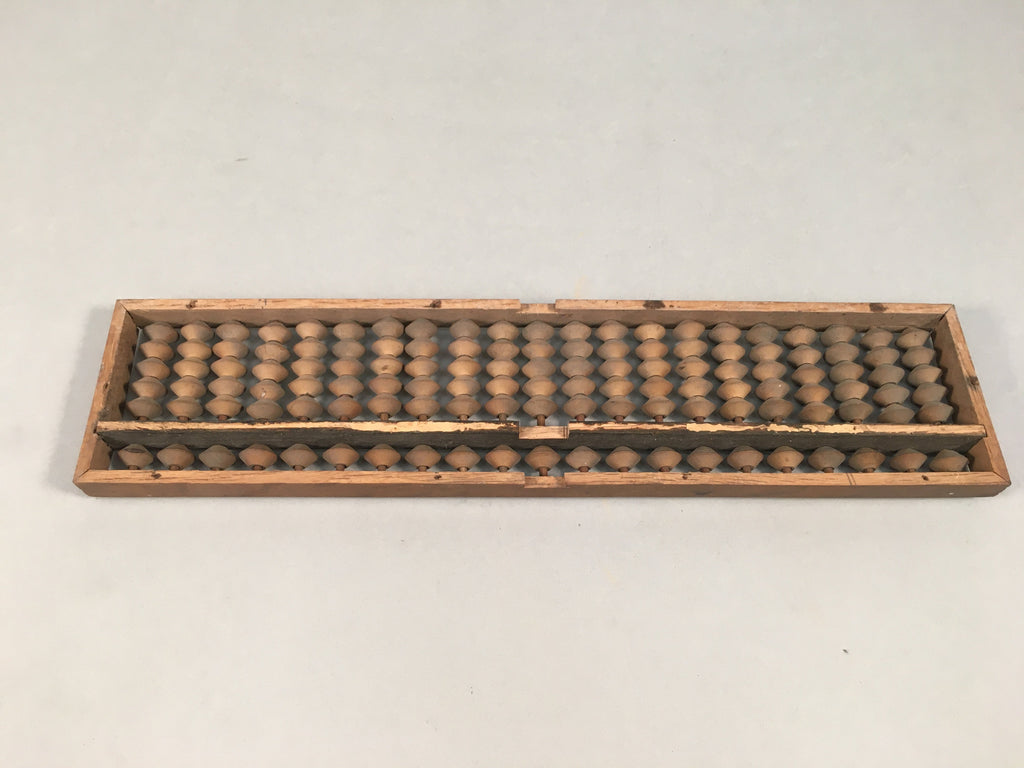 Japanese Wooden Abacus Calculating Tool 1/5 Beads 21 Rows Vtg Soroban ST50