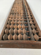 Japanese Wooden Abacus Calculating Tool 1/5 Beads 21 Rows Vtg Soroban ST50