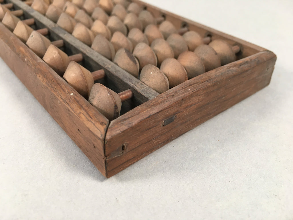 Japanese Wooden Abacus Calculating Tool 1/5 Beads 21 Rows Vtg Soroban ST50