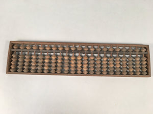 Japanese Wooden Abacus Calculating Tool 1/5 Beads 21 Rows Vtg Soroban ST50
