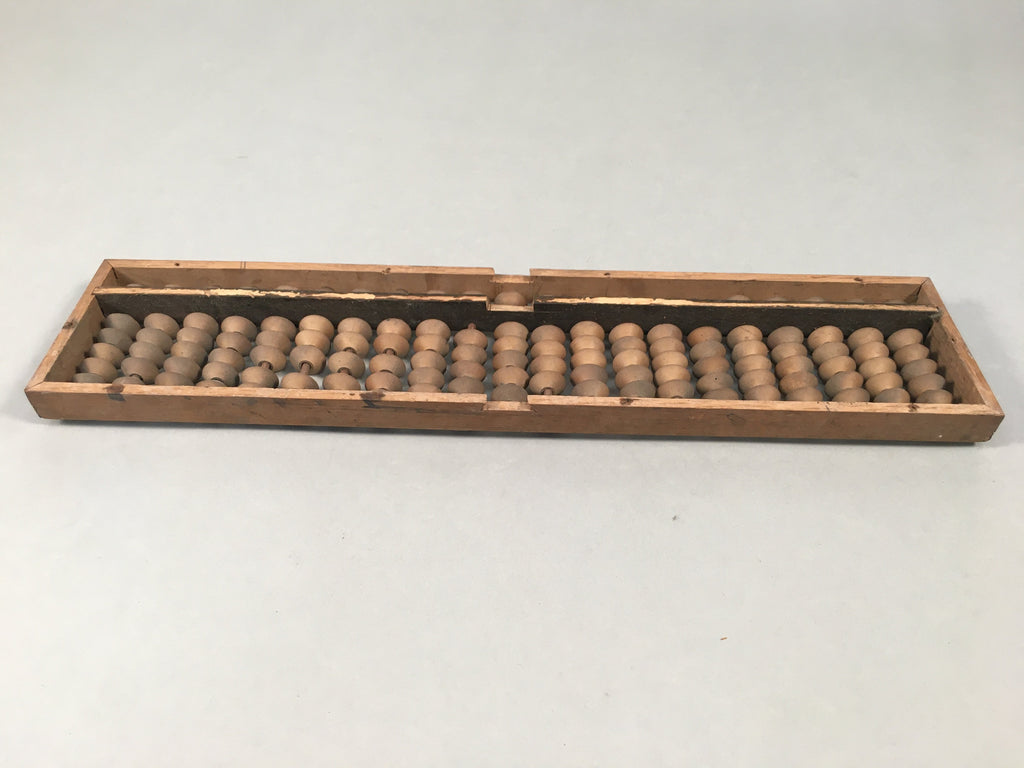 Japanese Wooden Abacus Calculating Tool 1/5 Beads 21 Rows Vtg Soroban ST50