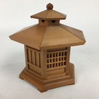 Japanese Wooden Accessory Box Vtg Boxed Hexagonal Lantern Two-tiered PX596