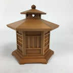 Japanese Wooden Accessory Box Vtg Boxed Hexagonal Lantern Two-tiered PX596