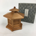 Japanese Wooden Accessory Box Vtg Boxed Hexagonal Lantern Two-tiered PX596