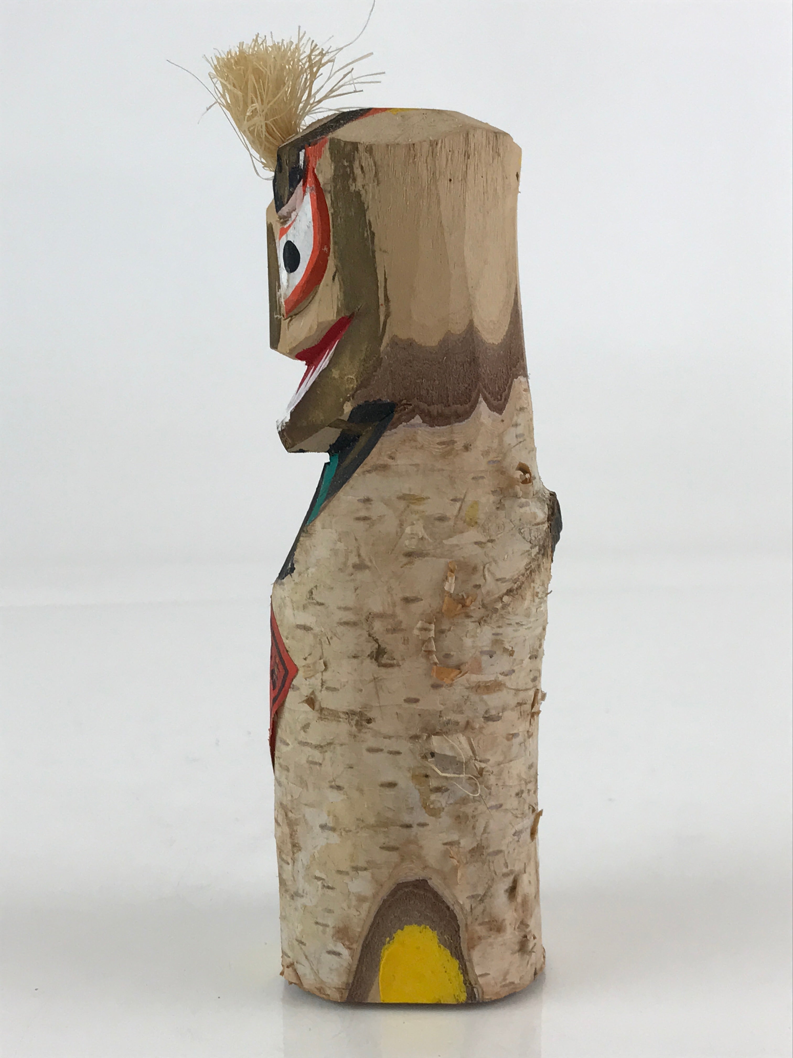 Japanese Wooden Amulet Doll Vtg Figurine Traditional Craft Toy Kokeshi KF613