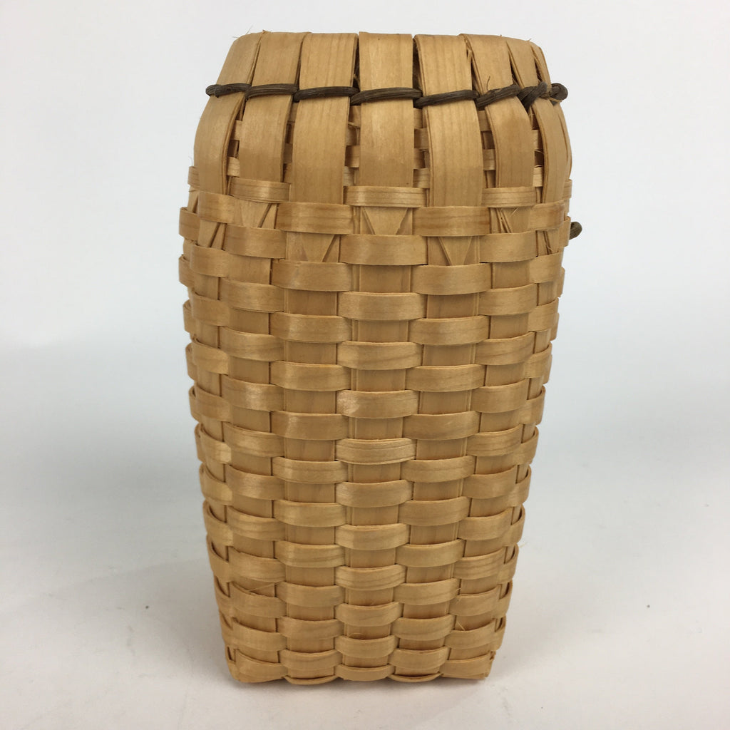 Japanese Wooden Basket Vtg Flower Vase Ikebana Arrangement Kago Kado B174