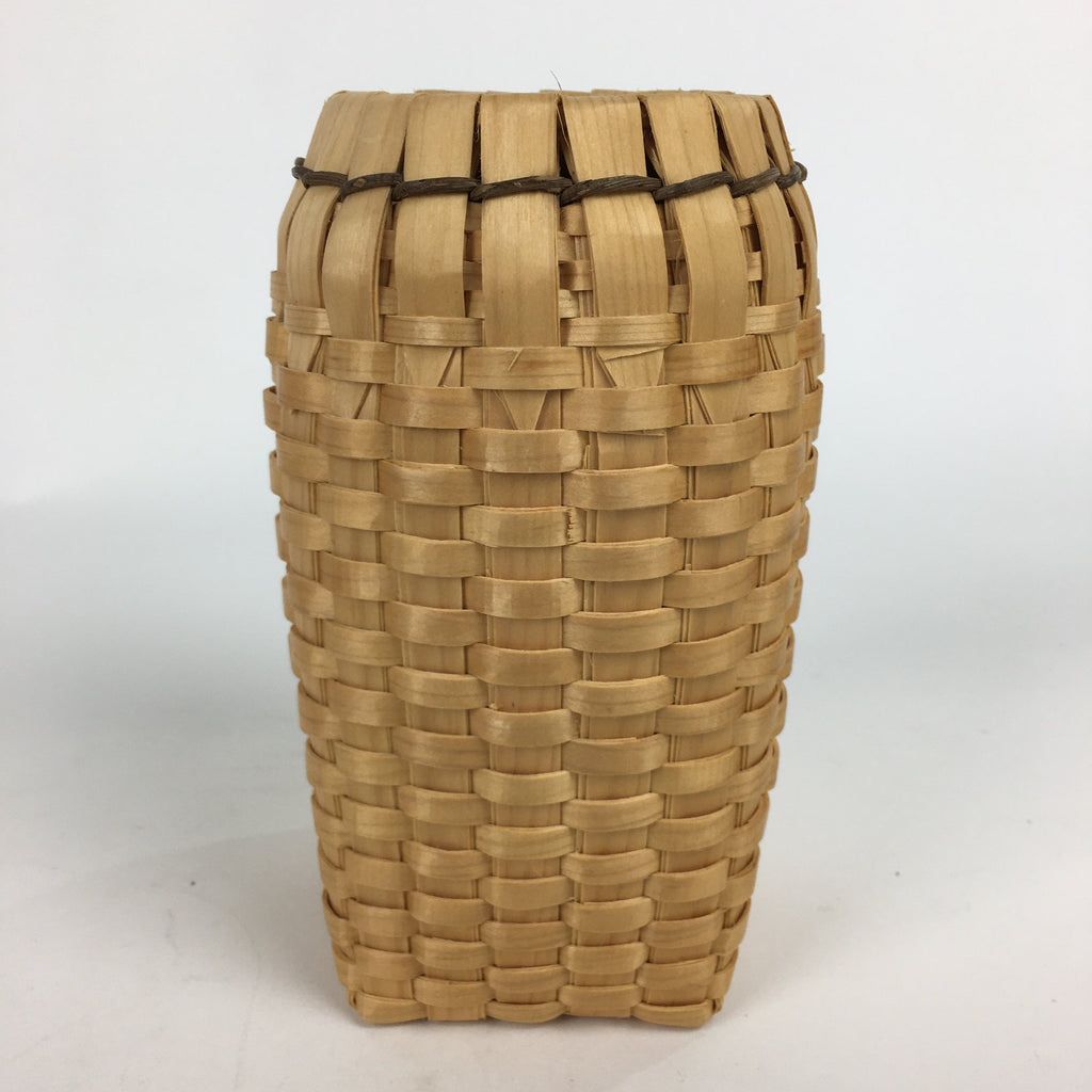 Japanese Wooden Basket Vtg Flower Vase Ikebana Arrangement Kago Kado B174