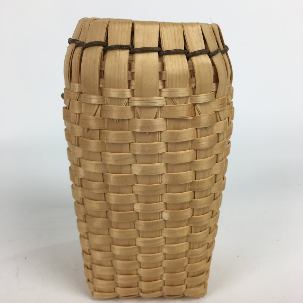 Japanese Wooden Basket Vtg Flower Vase Ikebana Arrangement Kago Kado B174