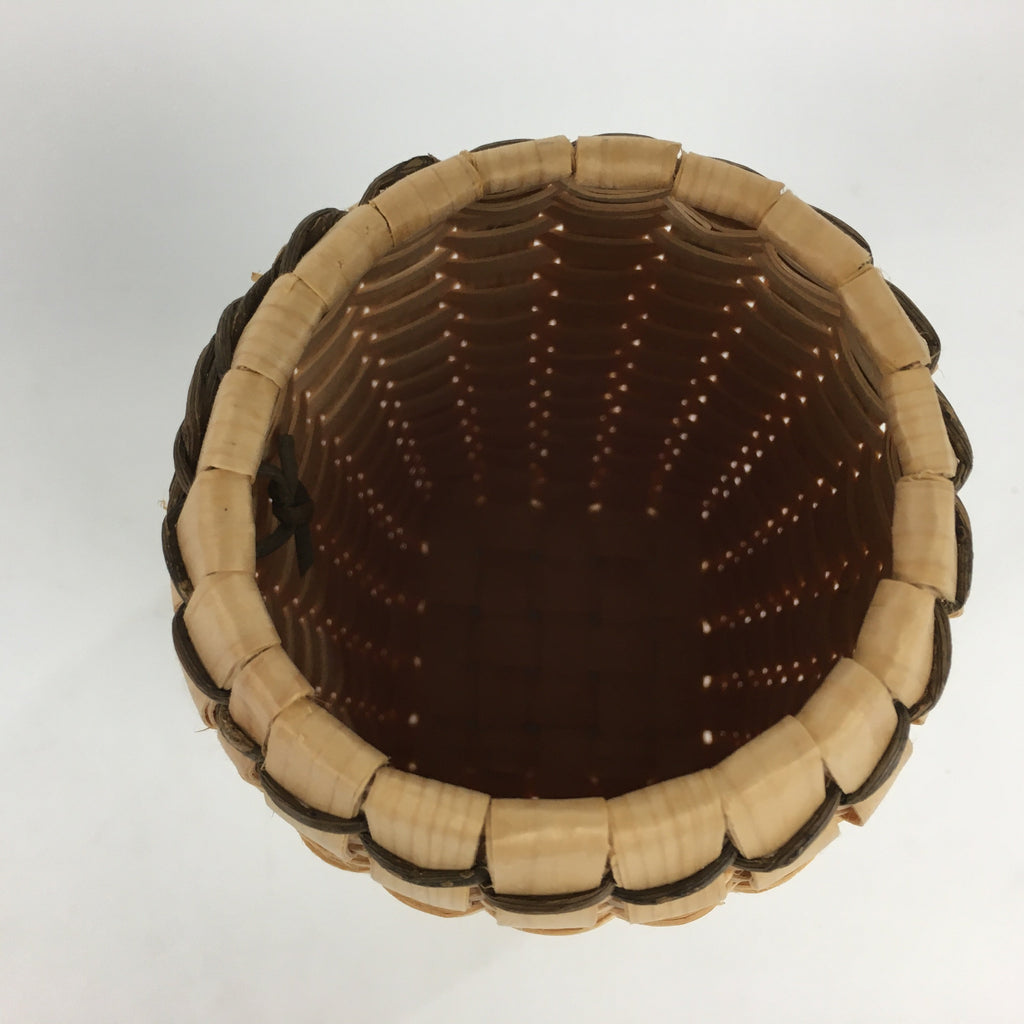 Japanese Wooden Basket Vtg Flower Vase Ikebana Arrangement Kago Kado B174