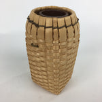 Japanese Wooden Basket Vtg Flower Vase Ikebana Arrangement Kago Kado B174