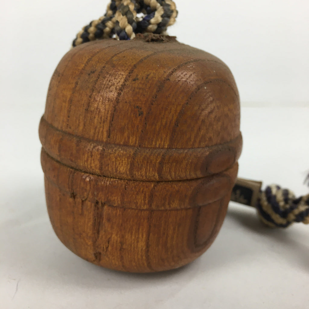 Japanese Wooden Bell Vtg Keyaki Bell Pray Happiness Health Longevity DR350