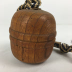 Japanese Wooden Bell Vtg Keyaki Bell Pray Happiness Health Longevity DR350