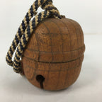 Japanese Wooden Bell Vtg Keyaki Bell Pray Happiness Health Longevity DR350