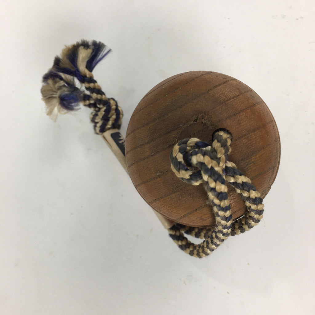Japanese Wooden Bell Vtg Keyaki Bell Pray Happiness Health Longevity DR350