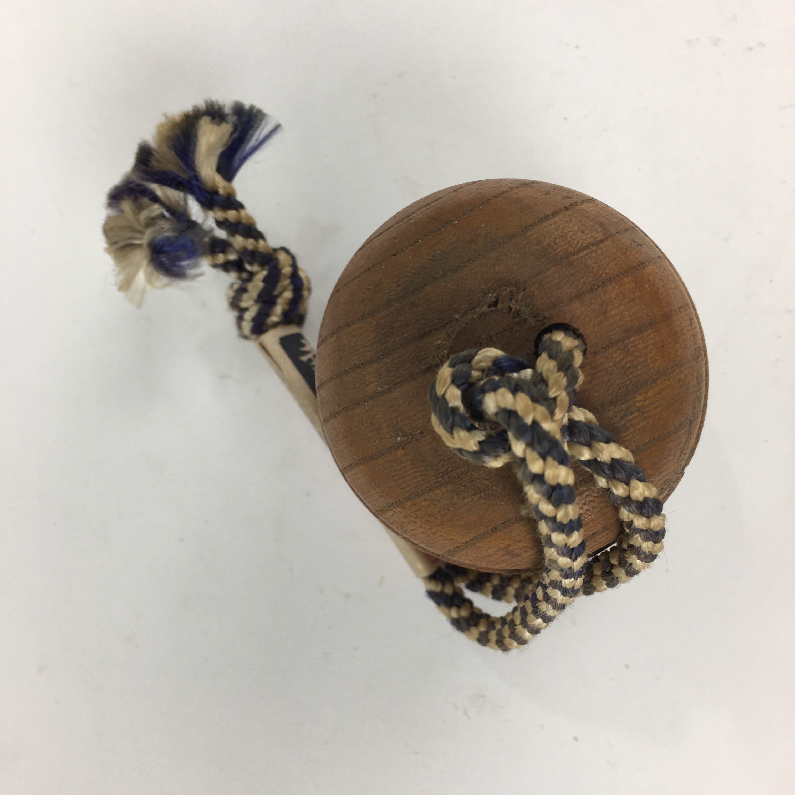 Japanese Wooden Bell Vtg Keyaki Bell Pray Happiness Health Longevity DR350