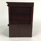 Japanese Wooden Bookend Vtg Foo Lion Shishi design Hondate Brown BD696