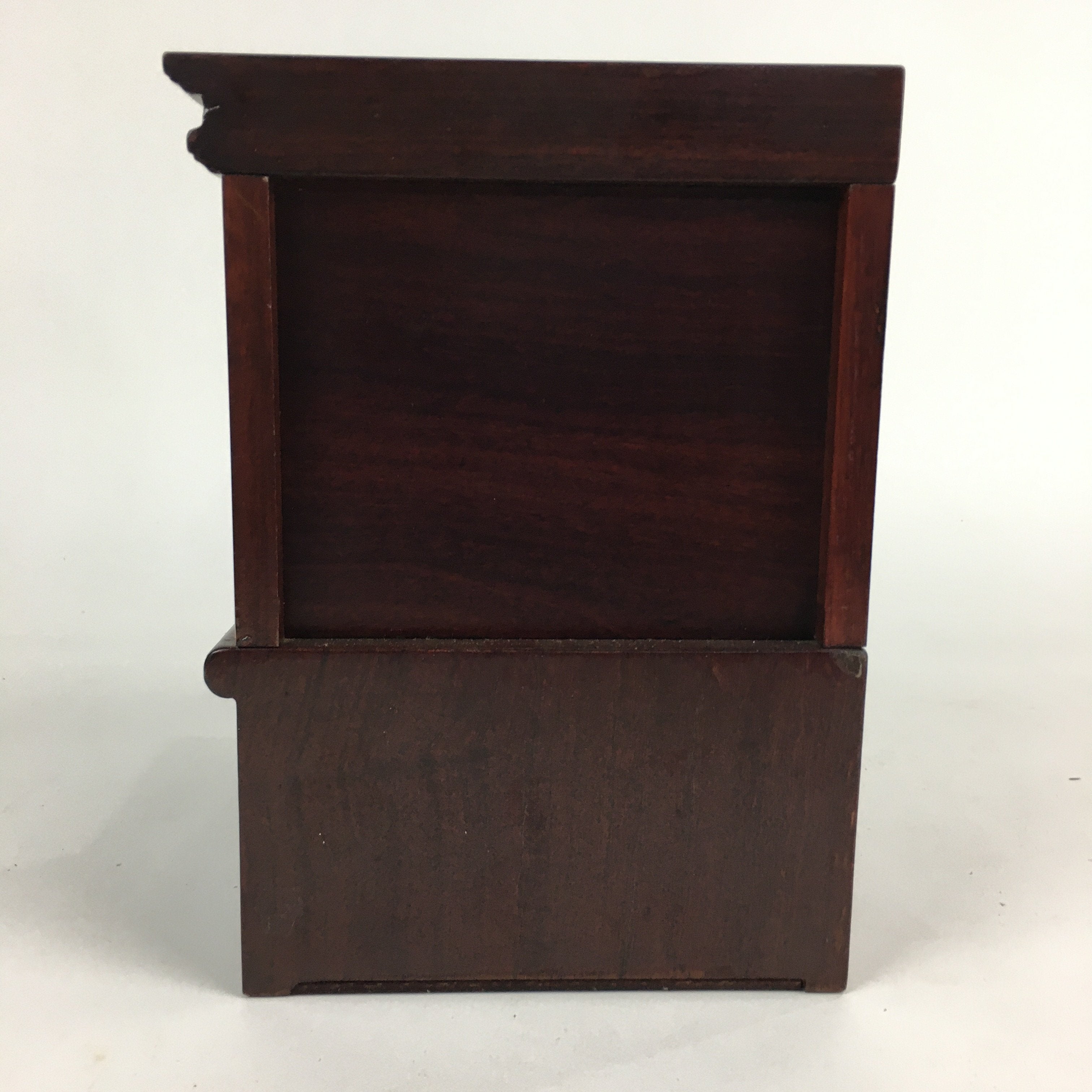 Japanese Wooden Bookend Vtg Foo Lion Shishi design Hondate Brown BD696