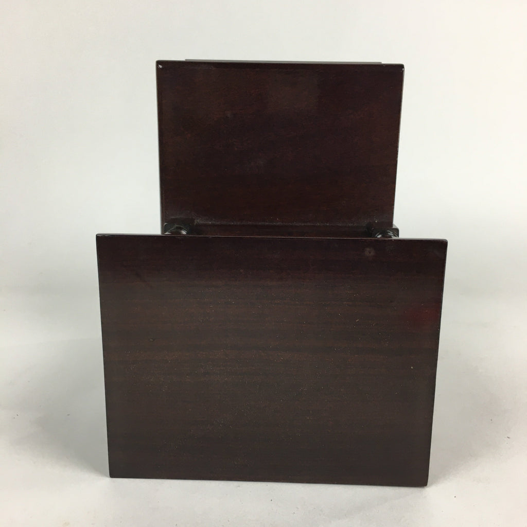 Japanese Wooden Bookend Vtg Foo Lion Shishi design Hondate Brown BD696