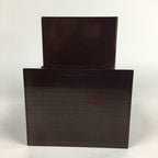 Japanese Wooden Bookend Vtg Foo Lion Shishi design Hondate Brown BD697