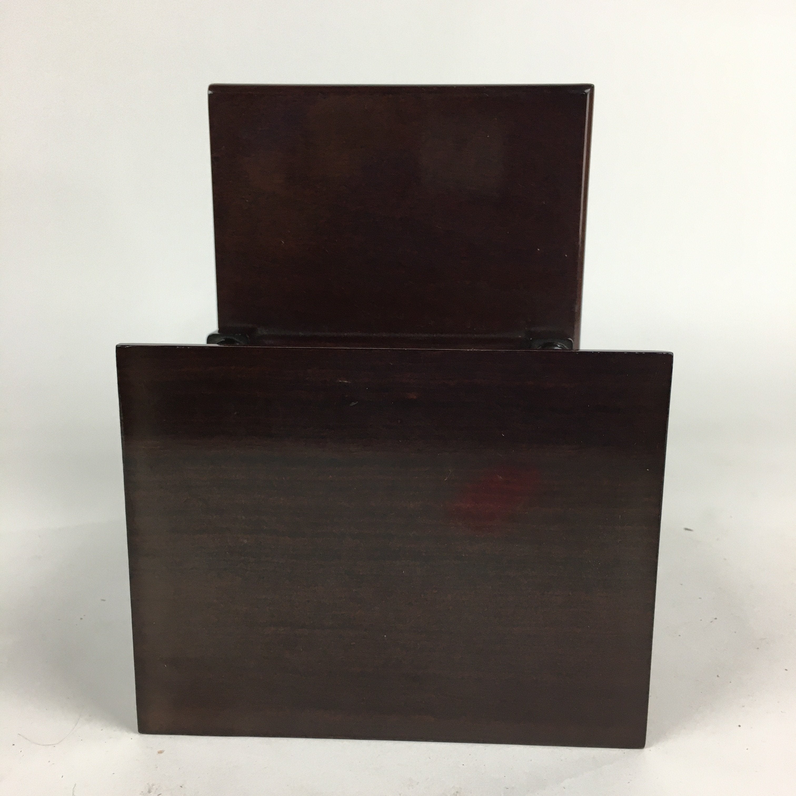 Japanese Wooden Bookend Vtg Foo Lion Shishi design Hondate Brown BD697