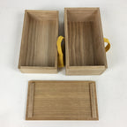 Japanese Wooden Box Chahakibako Vtg Two-tiered Box Tea Ceremony Container TG154