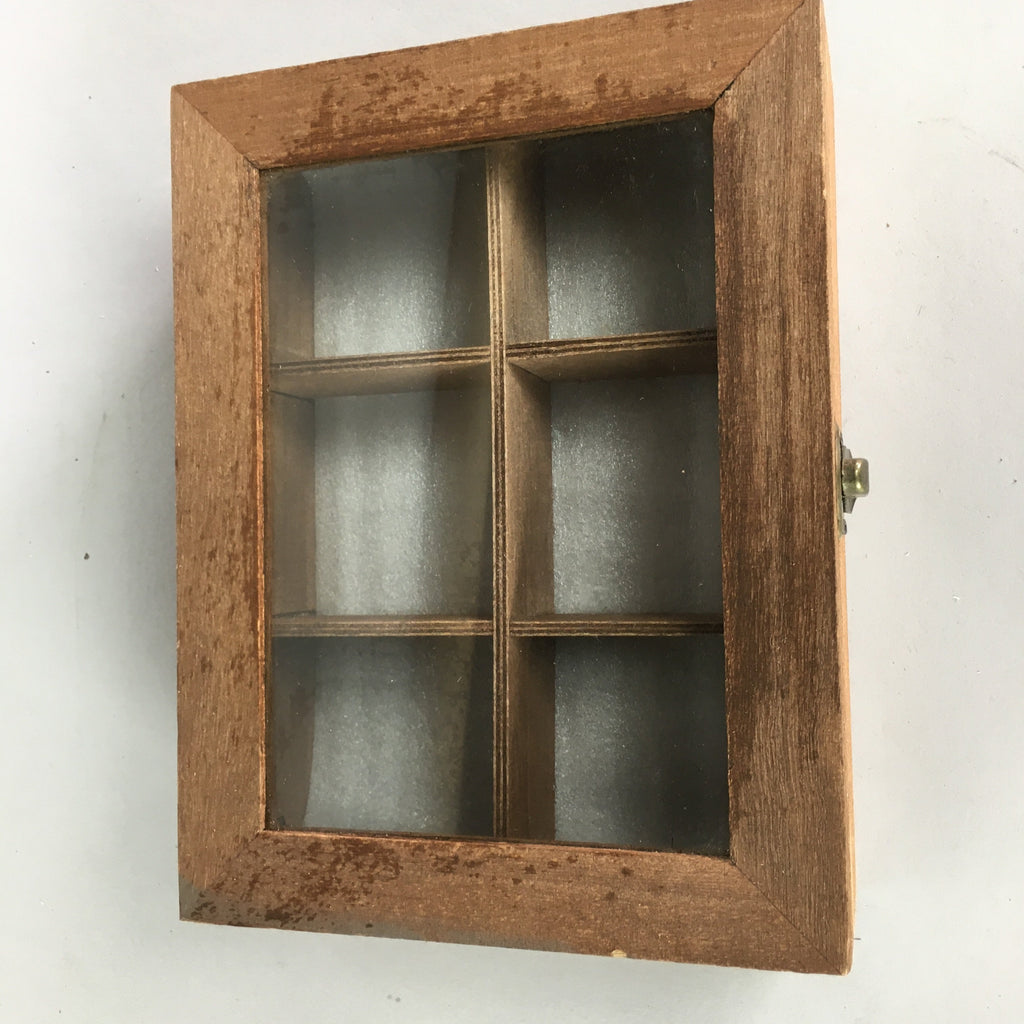 Japanese Wooden Box Vtg Accessory Jewelry Display Case Komonoire Brown T241