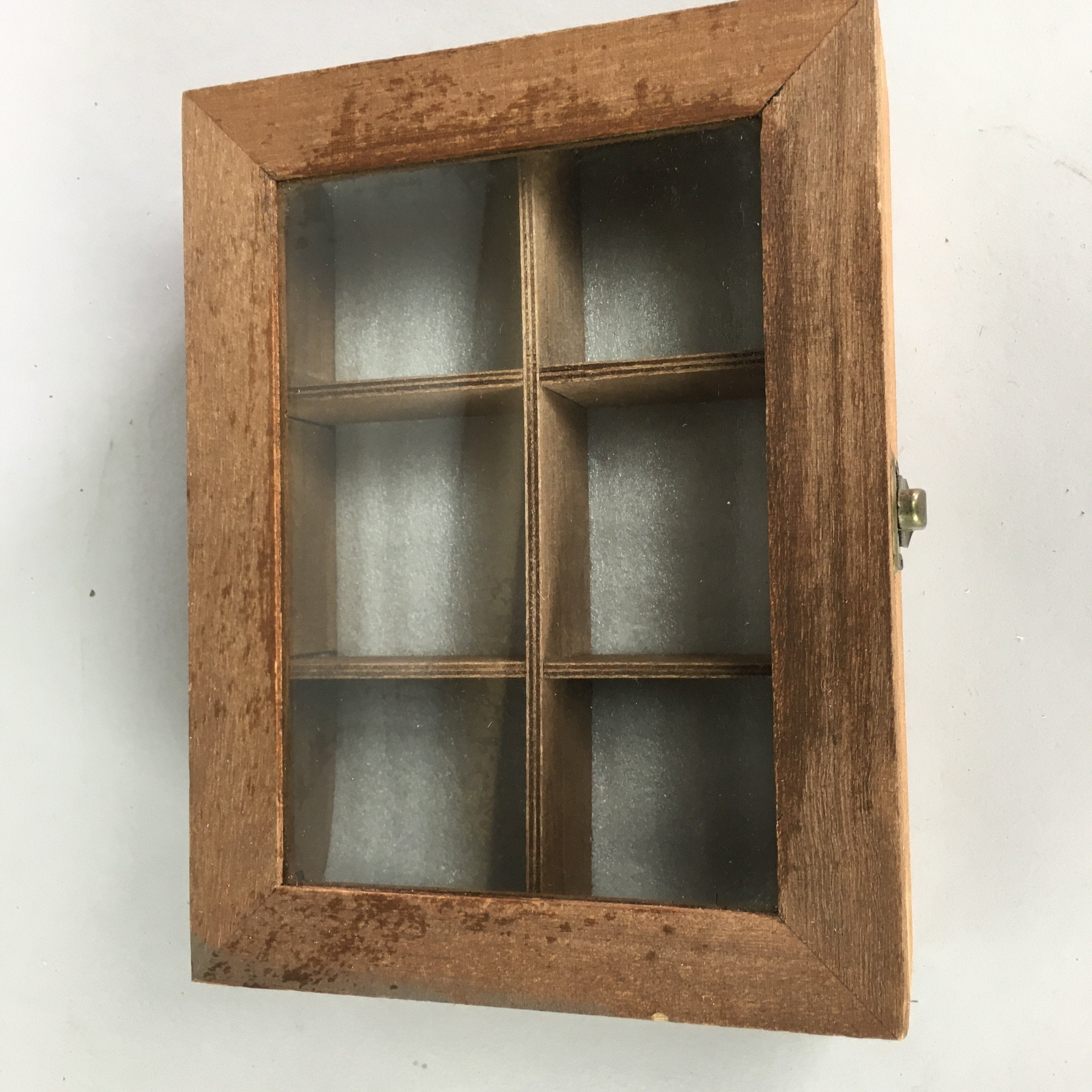 Japanese Wooden Box Vtg Accessory Jewelry Display Case Komonoire Brown T241