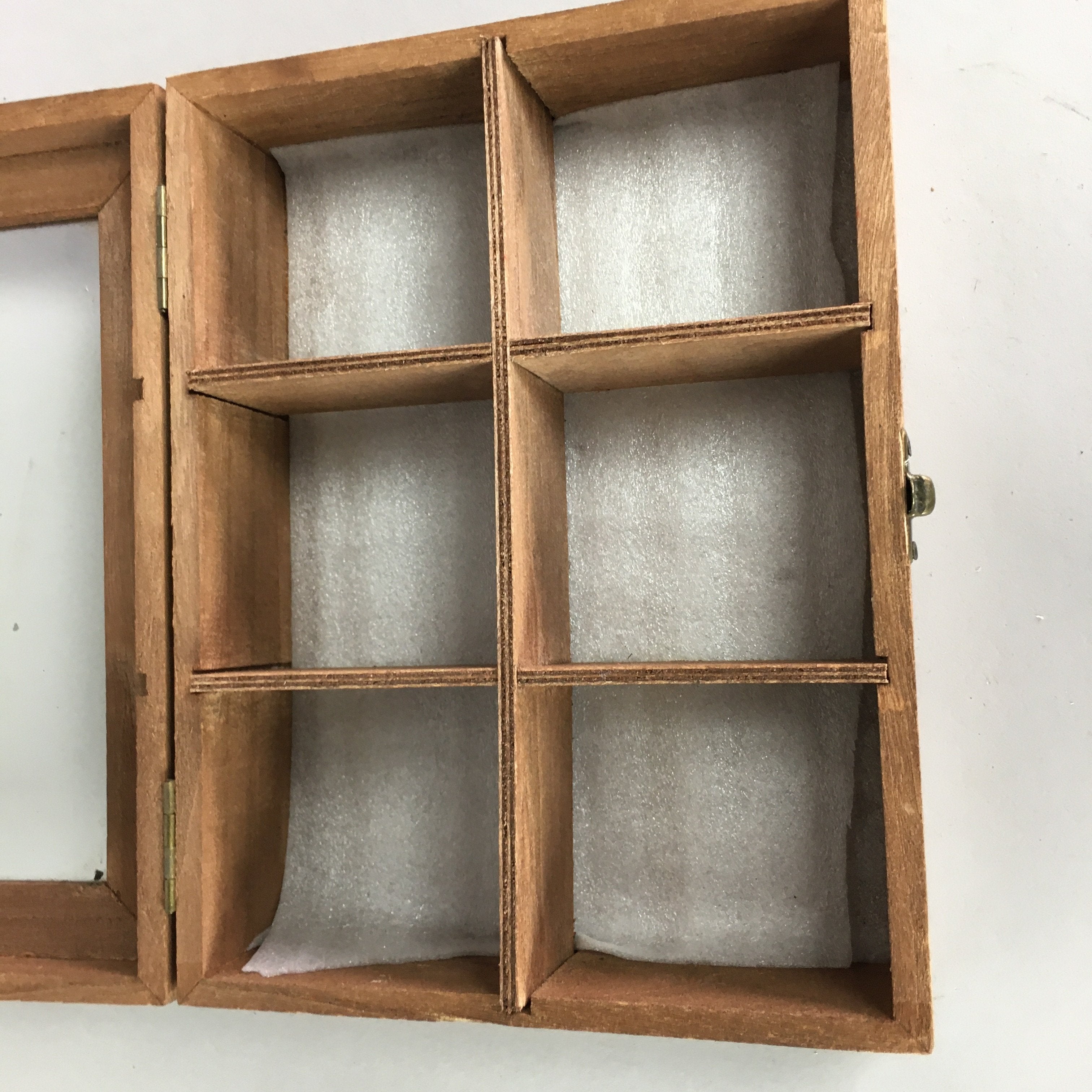 Japanese Wooden Box Vtg Accessory Jewelry Display Case Komonoire Brown T241