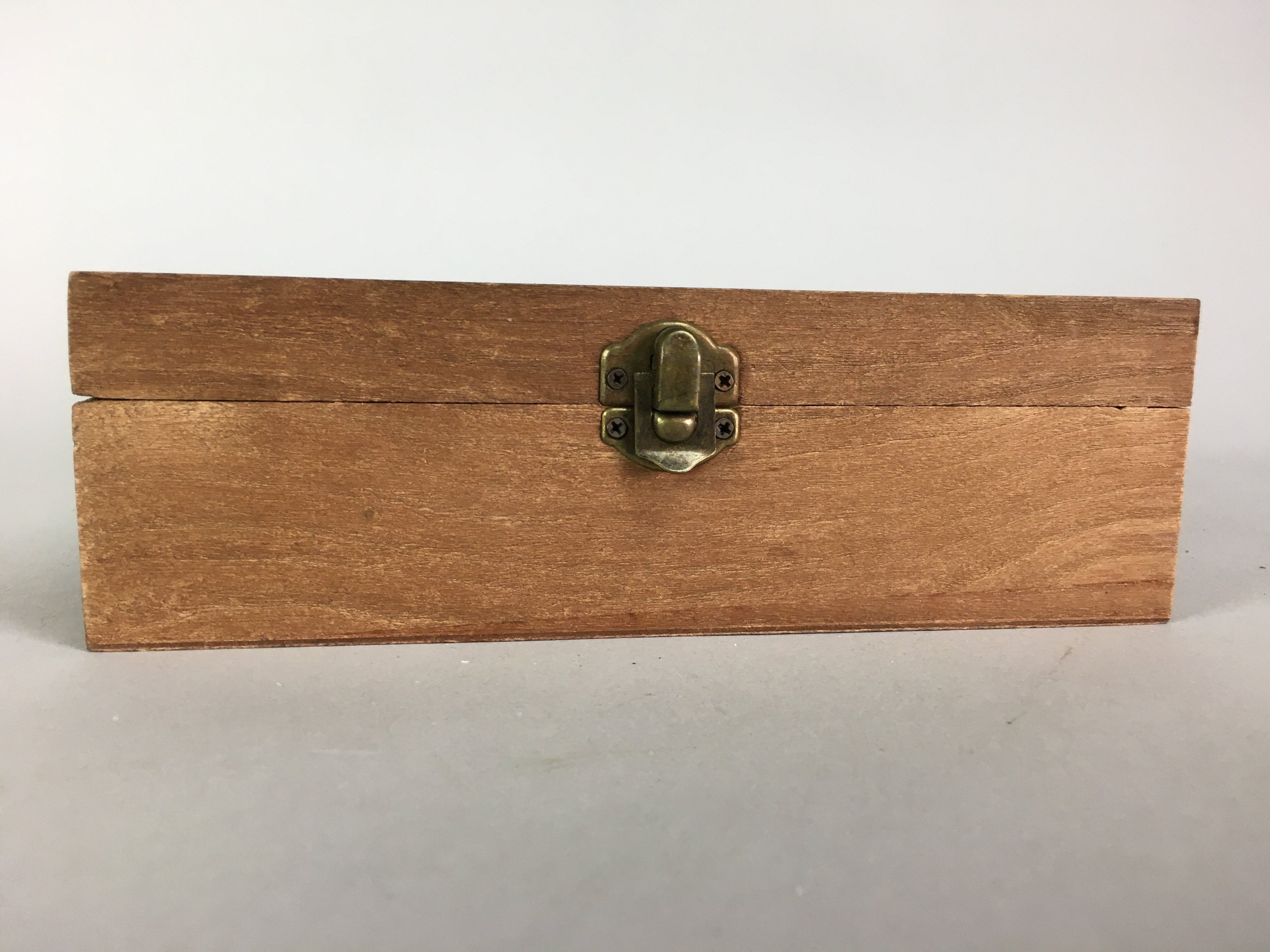 Japanese Wooden Box Vtg Accessory Jewelry Display Case Komonoire Brown T241
