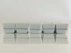 Japanese Wooden Boxed Porcelain Chopstick Rest 5pc Set Vtg Hashioki PX624