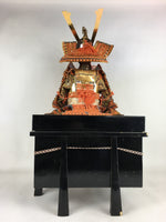 Japanese Wooden Boxed Samurai Miniature Armor Yoroi Vtg Boy's Festival ID434