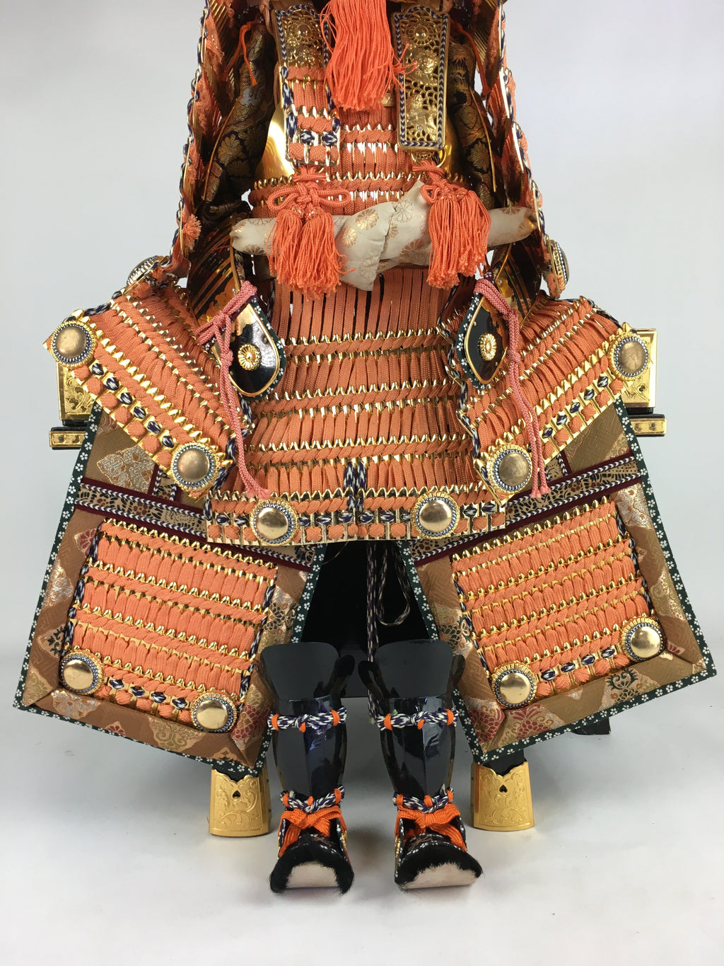 Japanese Wooden Boxed Samurai Miniature Armor Yoroi Vtg Boy's Festival ID434