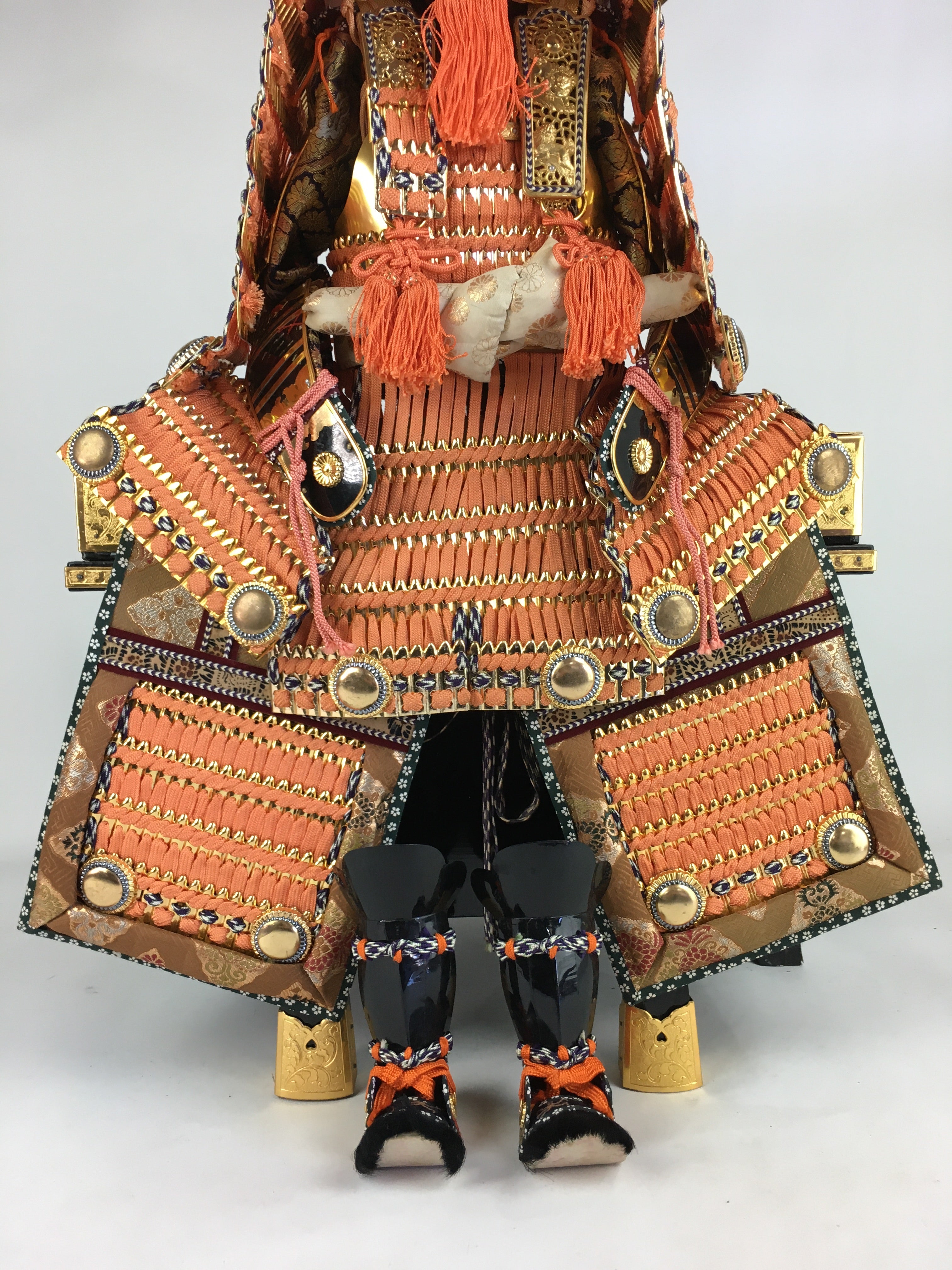 Japanese Wooden Boxed Samurai Miniature Armor Yoroi Vtg Boy's Festival ID434