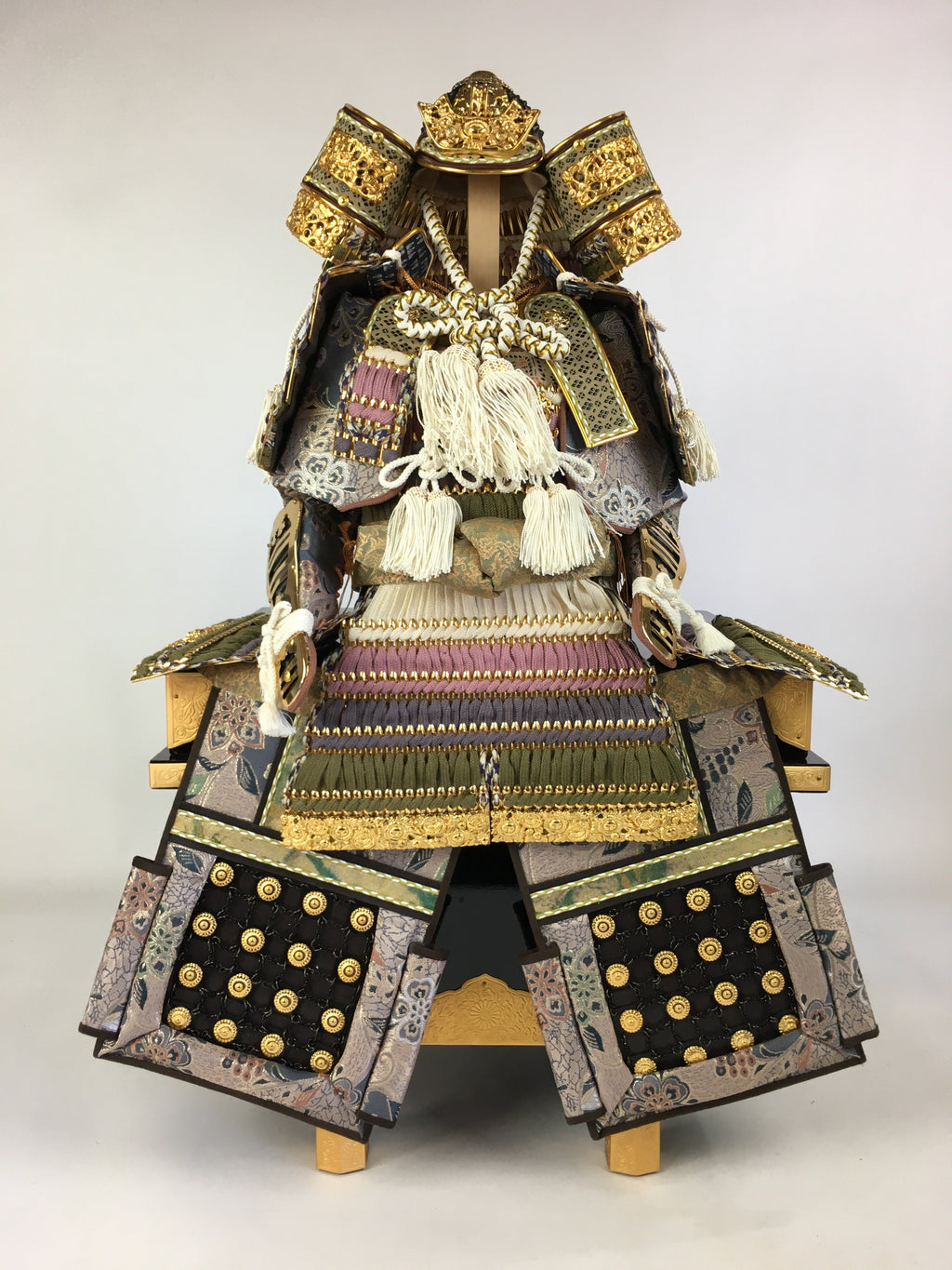 Japanese Wooden Boxed Samurai Miniature Armor Yoroi Vtg Boy's Festival ID435