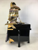 Japanese Wooden Boxed Samurai Miniature Armor Yoroi Vtg Boy's Festival ID435