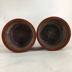 Japanese Wooden Brazier Fire Pit 2pc Set Vtg Akebono-Nuri Hibachi H42