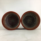 Japanese Wooden Brazier Fire Pit 2pc Set Vtg Akebono-Nuri Hibachi H42
