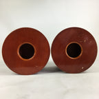 Japanese Wooden Brazier Fire Pit 2pc Set Vtg Akebono-Nuri Hibachi H42