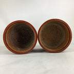 Japanese Wooden Brazier Fire Pit 2pc Set Vtg Shunkei-Nuri Hibachi H41
