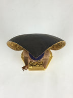Japanese Wooden Buddhist Altar Statue Vtg Amida-Nyorai Gold Lacquer BD796