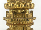 Japanese Wooden Buddhist Altar Statue Vtg Shaka-Nyorai Gold Lacquer Zen BD866