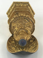 Japanese Wooden Buddhist Altar Statue Vtg Shaka-Nyorai Gold Lacquer Zen BD866