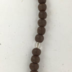 Japanese Wooden Buddhist Prayer Beads Vtg Brown Juzu Rosary Bracelet JZ54