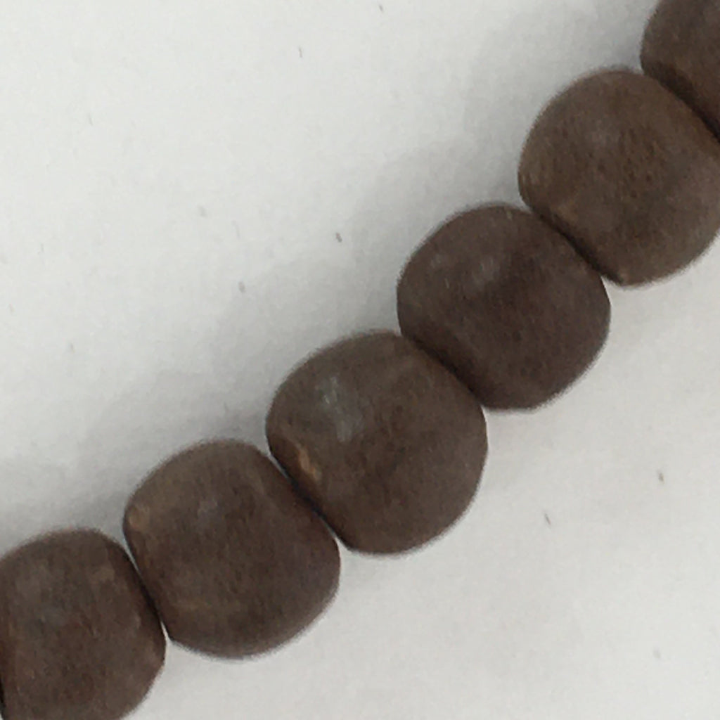 Japanese Wooden Buddhist Prayer Beads Vtg Brown Juzu Rosary Bracelet JZ54