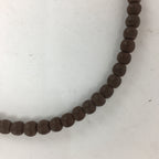 Japanese Wooden Buddhist Prayer Beads Vtg Brown Juzu Rosary Bracelet JZ55