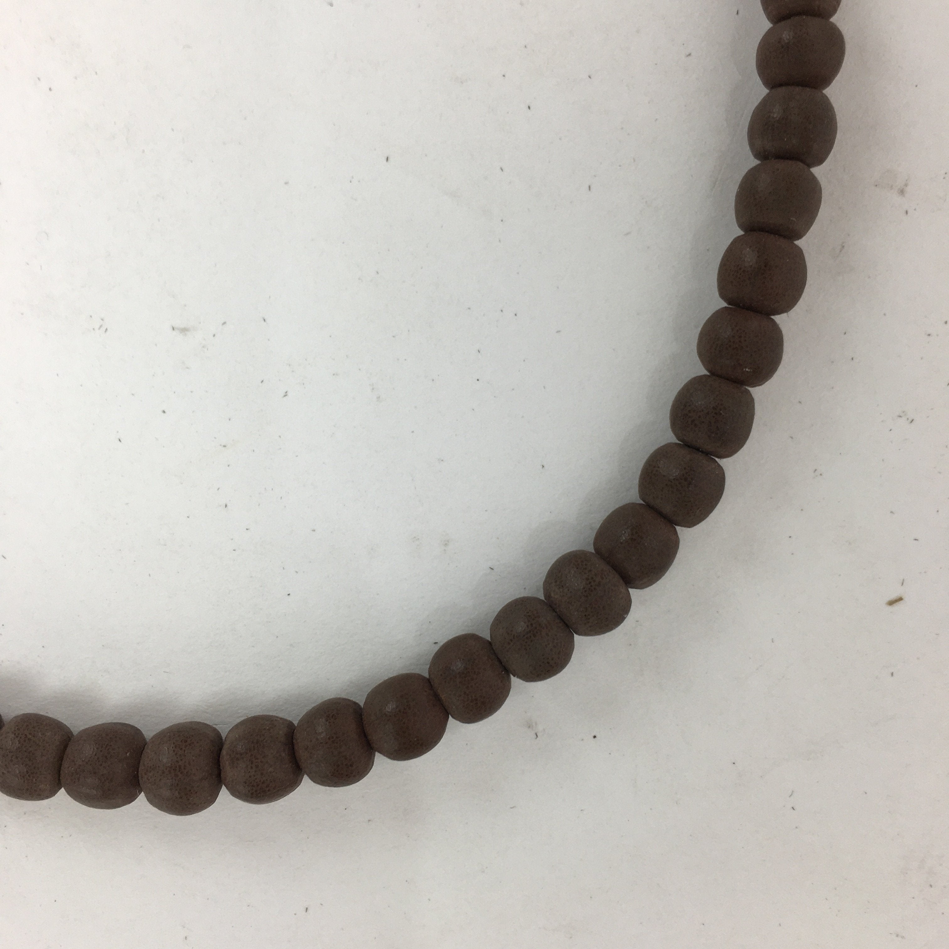 Japanese Wooden Buddhist Prayer Beads Vtg Brown Juzu Rosary Bracelet JZ55